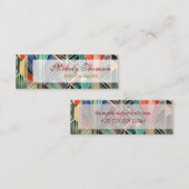 Jazzy Geometric Elegant Classic Boho Geometrie Mini Visitenkarte (Vorne/Hinten)