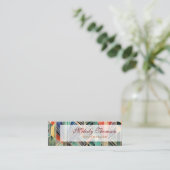 Jazzy Geometric Elegant Classic Boho Geometrie Mini Visitenkarte (Stehend Vorderseite)