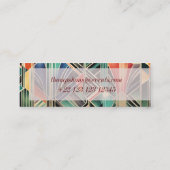Jazzy Geometric Elegant Classic Boho Geometrie Mini Visitenkarte (Rückseite)