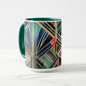 Jazzy Geometric Elegant Classic Boho Geometrie Tasse (Vorderseite Links)