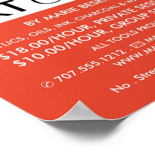 Jazzy Graffiti Art, Art Class Advertising Poster (Ecke)