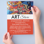 Jazzy Graffiti Art, Art Supplies Store Flyer (Hand)