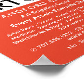 Jazzy Graffiti Art, Art Supplies Store Poster (Ecke)