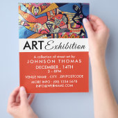 Jazzy Graffiti Art, Künstlerausstellung Werbung Flyer (Hand)