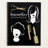 Jazzy Hairstylist Appointment Book Planer (Vorderseite)