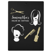 Jazzy Hairstylist Klemmbrett (Rückseite)