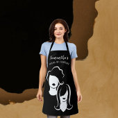 Jazzy Hairstylist Silhouetten Schürze