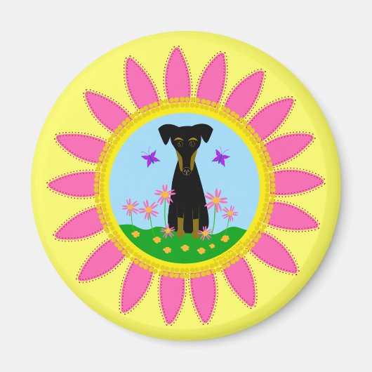 Jazzy im Frühling Magnet (Vorne)
