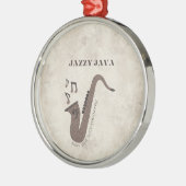 Jazzy Java-Coffee Beans-Saxophon- Ornament Aus Metall (Links)