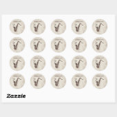 Jazzy Java-Coffee Beans-Saxophon- Runder Aufkleber (Blatt)