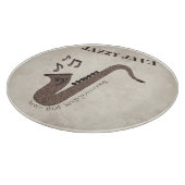 Jazzy Java-Coffee Beans-Saxophon- Schneidebrett (Ecke)
