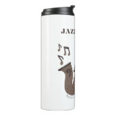 Jazzy Java-Saxophon-Kaffeebohnen- Thermosbecher (Nach links gedreht)