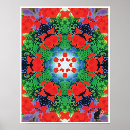 Jazzy Kinetic Collage Kaleidoscope Poster (Vorne)