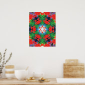 Jazzy Kinetic Collage Kaleidoscope Poster (Küche)