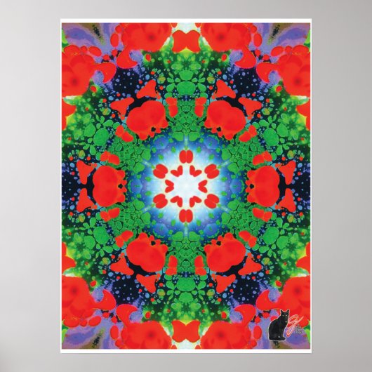 Jazzy Kinetic Collage Kaleidoscope Poster (Vorne)