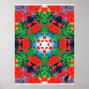 Jazzy Kinetic Collage Kaleidoskop Poster