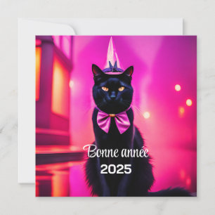 Jazzy Kitty - Bonne année Feiertagskarte