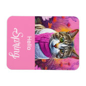 Jazzy Kitty im Frühjahr Magnet (Horizontal)