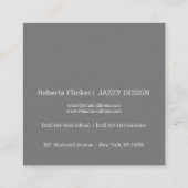 Jazzy Kitty in Pelzmantel Quadratische Visitenkarte (Rückseite)