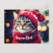 Jazzy Kitty in rotem Pullover - Weihnachten (Vorderseite)