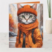 Jazzy Kitty - October Vibes Karte (Vorderseite)