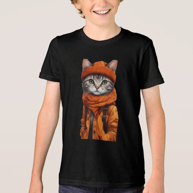 Jazzy Kitty - October Vibes Tri-Blend Shirt (Vorderseite)