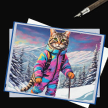 Jazzy kitty on a ski tour