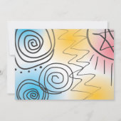 Jazzy Musical Bar Bat Mitzvah Einladung (Rückseite)