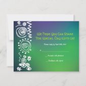 Jazzy Musical Bar Bat Mitzvah Einladungs-Antwortka RSVP Karte (Vorderseite)