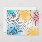 Jazzy Musical Bar Bat Mitzvah Einladungskarte (Rückseite)