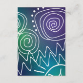 Jazzy Musical Bar Bat Mitzvah Party Empfang Card Begleitkarte (Rückseite)