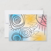 Jazzy Musical Bar Bat Mitzvah Save the Date Card (Rückseite)