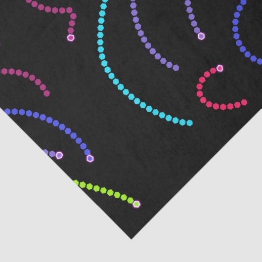 Jazzy Neon Hexagons Pattern Seidenpapier (Detail)