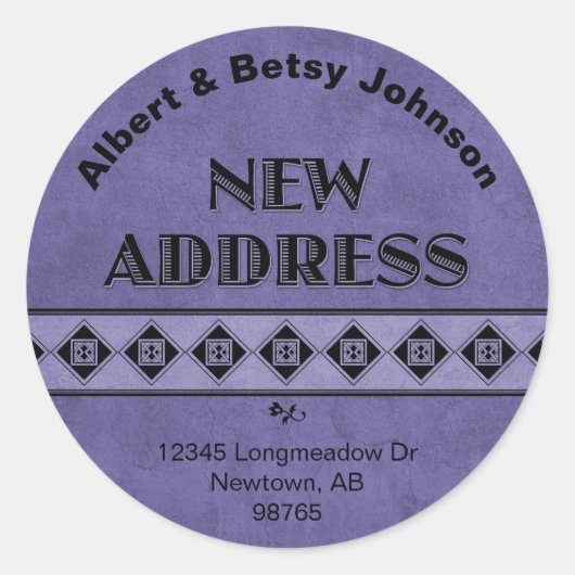 Jazzy New Address Stickers (Vorderseite)