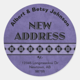 Jazzy New Address Stickers