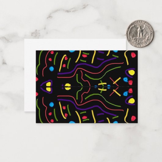 Jazzy Note Card Mitteilungskarte (Vorderseite/Rückseite Beispiel)