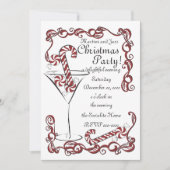 Jazzy Peppermint Martini Einladung (Vorderseite)