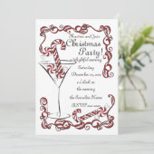 Jazzy Peppermint Martini Einladung (Stehend Vorderseite)