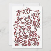 Jazzy Peppermint Martini Einladung (Rückseite)