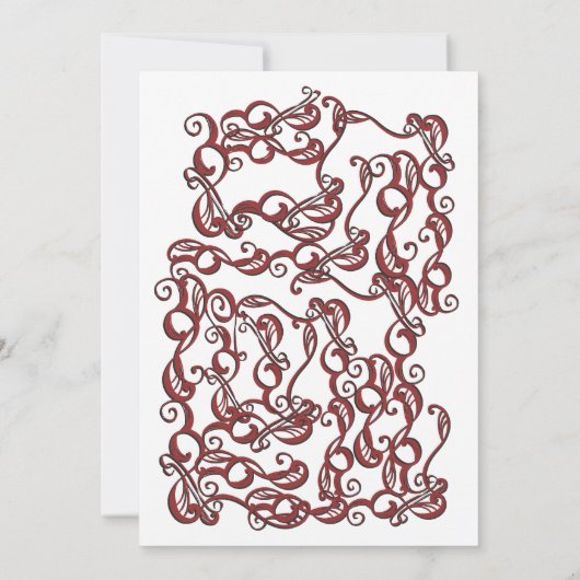 Jazzy Peppermint Martini Einladung (Rückseite)