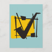 Jazzy Sax Postkarte (Vorderseite)