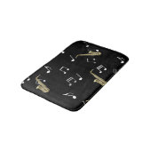 Jazzy Saxophon & Musical Notes Badematte (Schrägansicht)