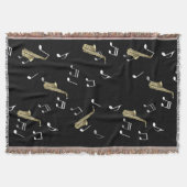 Jazzy Saxophon & Musical Notes Decke (Vorderseite)