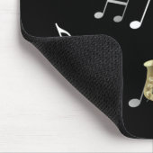 Jazzy Saxophon & Musical Notes Mousepad (Ecke)