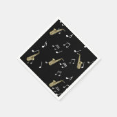 Jazzy Saxophon & Musical Notes Serviette (Ecke)