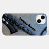Jazzy Saxy Saxophon individuell anpassbar Case-Mate iPhone Hülle (Rückseite (Horizontal))