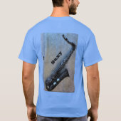Jazzy Saxy Saxophon T-Shirt (Rückseite)