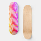 Jazzy Trippy Psychedelic Tropical Stripey Pattern Skateboard (Vorderseite)