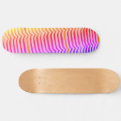 Jazzy Trippy Psychedelic Tropical Stripey Pattern Skateboard (Horizontal)