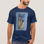 Jazzy Trombone Musical Artistic T - Shirt (Vorderseite)